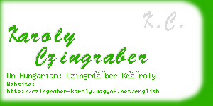 karoly czingraber business card